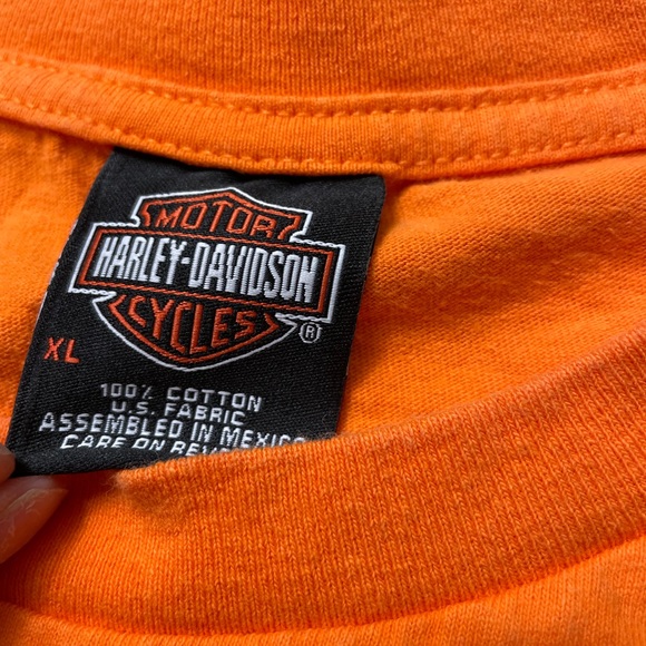 Vintage 90’s Harley Davidson Milwaukee Orange Tee - Picture 7 of 9